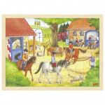 Goki Puzzle de Madeira Descobre a Equitação - 57843