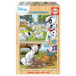 Educa 2x Super Puzzle 25 Madeira Disney Animais - ED18082