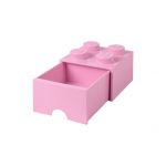 LEGO Caixa Guarda Legos Brick Drawer Rosa