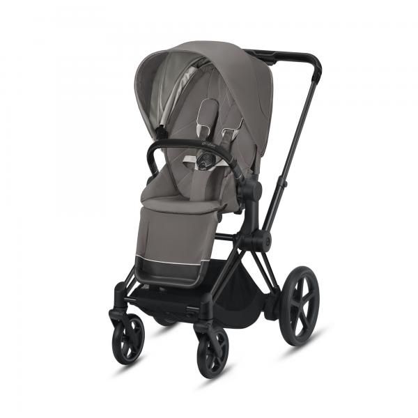 Cybex Carrinho E-Priam Matt Black Frame Soho Grey | KuantoKusta