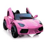 ATAA Cars Super Sports 12v com controle remoto carro elétrico para crianças Pink