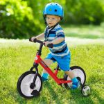 HomCom Bicicleta Balance com Pedais e Rodas Removíveis Assento Ajustável +2 Anos Vermelha