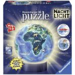 Ravensburger Puzzle-Ball 3D Night Light 72 Peças Earth in Night Design