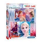 Clementoni Caixa com 2 Puzzles de 60 peças da Frozen II Supercolor - 8005125216093