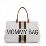 Childhome Mala de Maternidade Mommy Bag Linhas Douradas/Negras