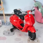Homcom Moto Elétrica Vespa para Crianças 3-6 Anos Vermelho