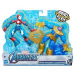 Hasbro Set 2 Figuras Bend And Flex Iron Patriot Vs Thanos Vengadores Avengers Marvel 15cm