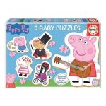 Educa Set de 5 Puzzles Peppa Pig