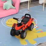 Homcom Quadriciclo Elétrico para crianças com Sons de Luzes 60x38x42 cm Vermelho - 370-108RD