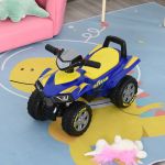 Homcom Quadriciclo Elétrico para crianças com Sons de Luzes 60x38x42 cm Azul - 370-108BU