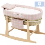 Cambrass - Berço Bebé Mio Cuco Rosa / Quadrados 49x86x61 cm - CB45139