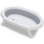 Asalvo - Banheira de cuba Curviflex dobrável Branco / Cinzento