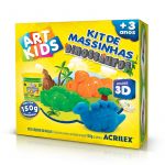 Acrilex Pasta Brincar Art Kids 40047 Dinossauros 150G
