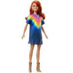 Barbie Boneca Fashionista Vestido Estampado Tie-dye