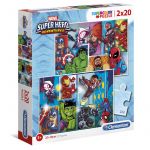 Clementoni Puzzle Maxi Superhero Marvel 2x20pzs - 8005125247684