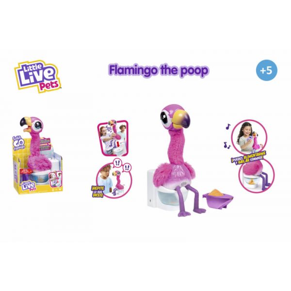 Famosa Little Live Pets Flamingo Gotta Go the Poop