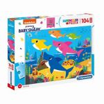 Clementoni Puzzle 104 Peças Maxi Baby Shark - 23751