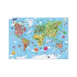 Janod Mala redonda: Puzzle Gigante "Atlas do Mundo" de 300 Peças 6a+ - 3700217326562
