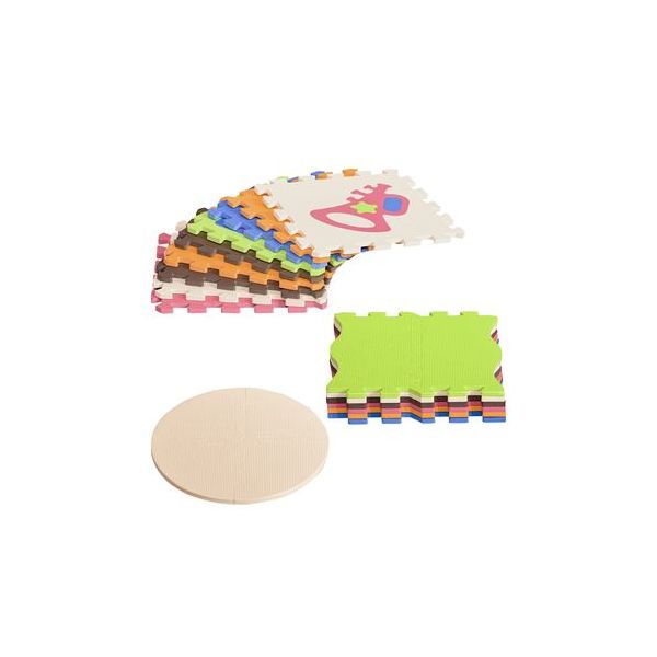 Homcom Tapete Puzzle Infantil Com 25 Peças De Espuma Eva 120x90,5x16,5 Cm  Multicoloridos - 431-059