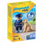 Playmobil 123 Polícia com Cão 1.2.3 - 70408