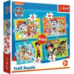Trefl Puzzle 4 em 1 Paw Patrol / Patrulha Pata 12, 15, 20, 24 Peças