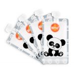 Squeez Conjunto de 4 Pacotes Reutilizáveis 150ml Panda 150ml