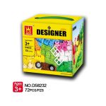 Conjunto de Blocos Designer Creative Box (72 Unidades)
