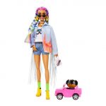 Mattel Barbie Extra - Long-Fringe Denim Jacket - GRN29