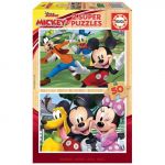 Educa 2X Super Puzzle 50 Peças Madeira Mickey and Friends - ED18880