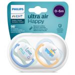 Philips Avent Chupetas Ultra Air Happy 0-6M 2 Unidades - 1034264