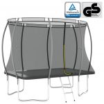 Conjunto de Trampolim Retangular 274x183x76 cm 150 Kg Preto - 92946