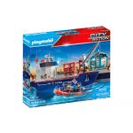 Playmobil City Action: Grande Navio Porta-Contentores com Barco Aduaneiro - 70769