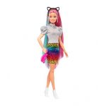 Barbie Leopard Rainbow Hair