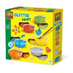 SES Kit de pintura com 6 tintas brilhantes (Glitter) Jogos Educativos e Didáticos - 00363