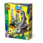 SES Kit criação e pintura de Dinossauro em gesso Jogo Didático Criança - 01283