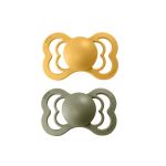 Bibs Couture 2 Chupetas Silicone 6-18M Honey Bee / Olive