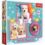 Trefl Puzzle 20-36-50 Peças Cães No Banho