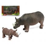 Bigbuy Conjunto Animais Selvagens Rinoceronte (2 Pcs)