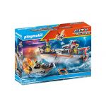 Playmobil Action - Socorro no Mar: Combate a Incêndio com um Iate de Resgate - 70140