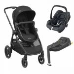 Trio Maxi-Cosi Zelia 3 Convertível + CabrioFix i-Size + Base CabrioFix Essential Black