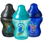 Tommee Tippee 3 Biberões Closer to Nature 260ML Jungle Blue