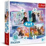 Trefl Puzzles 4 em 1 Frozen 12-15-20-24 Peças