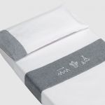 Cotinfant Conjunto de Lençóis de 2 Peças para Berço (60 X 120 cm) Doco Sleeping Tipi Cinzento