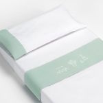 Cotinfant Conjunto de Lençol de 2 Peças para Berço (60 X 120 cm) Tipi Verde
