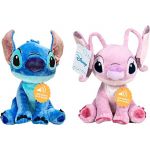 Lilo & Stitch - Pack 2 peluches 29 cm Stitch (azul) e Angel (rosa) Azul e Rosa