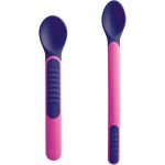Mam Feeding Spoons & Cover Colher 6m+ Violet 2 Un.