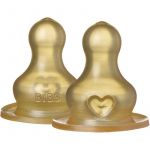 BIBS Baby Glass Bottle Latex Nipple Tetina Slow Flow 2 Un.