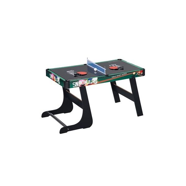 HOMCOM Mesa Multi Jogos para Crianças acima de 7 Anos Mesa de Jogos 6 em 1  com Rodas Bilhar Matraquilho Ping Pong Lançamento de Anéis Hóquei no Gelo e  Air Hóquei 120x88x79cm Multicor