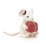 Jellycat Rato de Natal Merry Mouse Present 18 cm