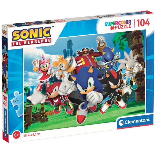 sonic correndo 36 elementos - puzzle online